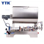 YTK-500U Horizontal Pneumatic Tomato Sauce Jar Paste Filling Machine With Mixing Hopper