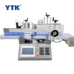 YTK-150 Good Quality Tabletop Automatic Round Bottle Sticker Labeling Machine with Conveyor
